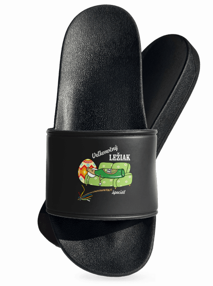 Veľkonočný ležiak šľapky Black