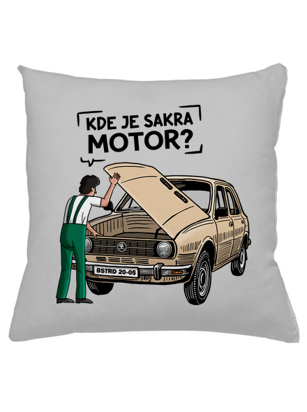Kde je motor? vankúš Pacific Grey