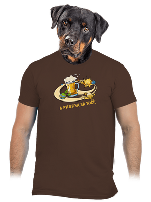 A predsa sa točí! pánske tričko Brown