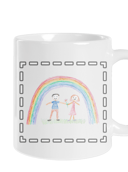 Detské kresby - Nahraj vlastnú klasický hrnček White