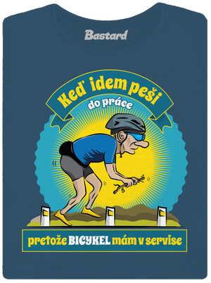 Závislosť na bicykli dámske tričko prémium Petrol Blue