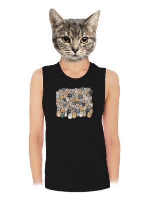 Nájdi čerta dámske tielko voľné Black