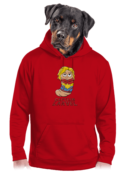 Captain Larvel pánska mikina klokanka Red