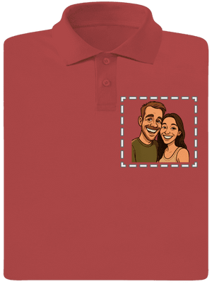 Karikatúra z vlastnej fotky pánska polokošeľa Burgundy