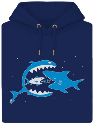 Rybky unisex mikina premium Navy