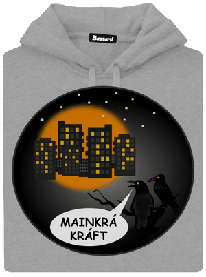 MainKráKráft pánska mikina klokanka Light Melange