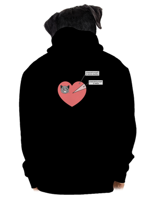 Staroslivosť o mačku pánska mikina na zips Black