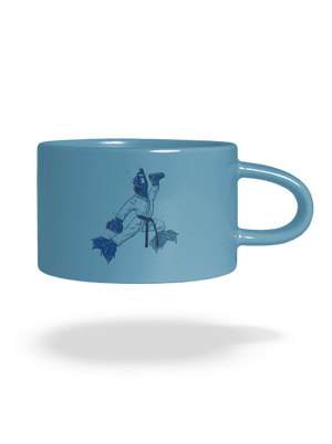 Bojovníčka hrnček makronka Blue Macaron