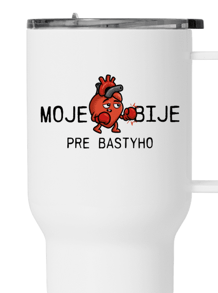 Moje srdce bije termohrnček White