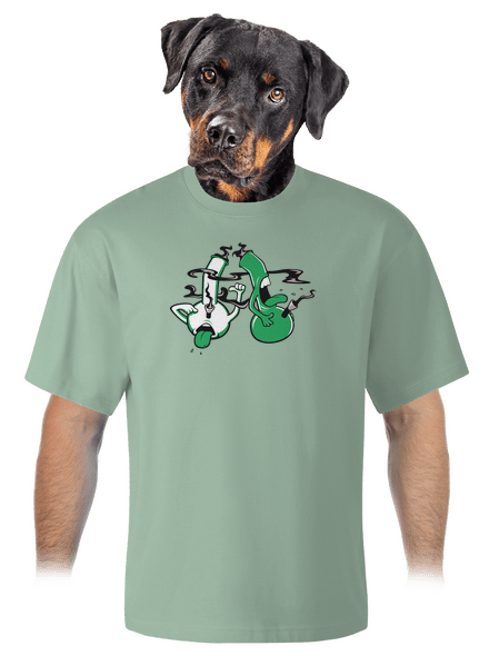 Bongo kašeľ unisex tričko oversized Sage