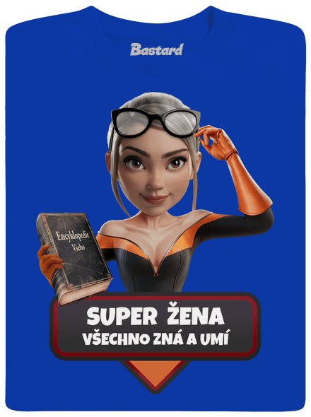 Super mama detské tričko Royal Blue