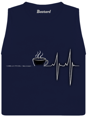 Coffee help dámske tielko voľné Navy