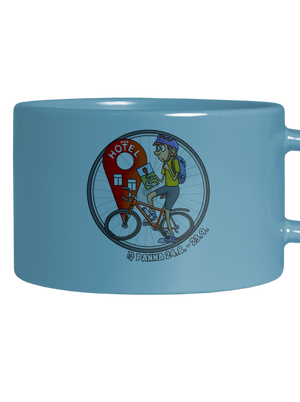 Cyklistický horoskop: Panna hrnček makronka Blue Macaron