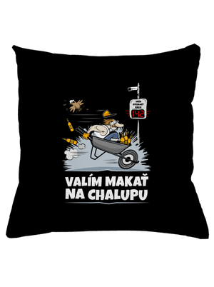 Valím na chalupu vankúš Black