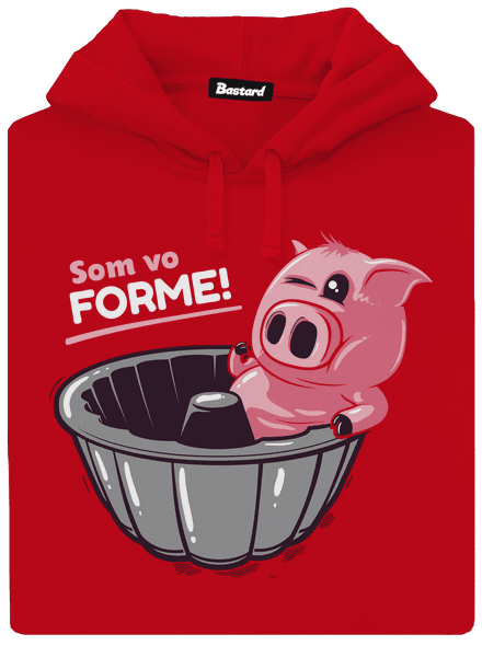 Vo forme pánska mikina klokanka Red
