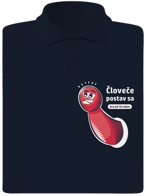 Človeče postav sa pánska polokošeľa Navy Mal