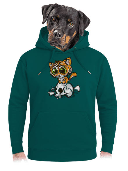 Tigrík unisex mikina premium Emerald Green
