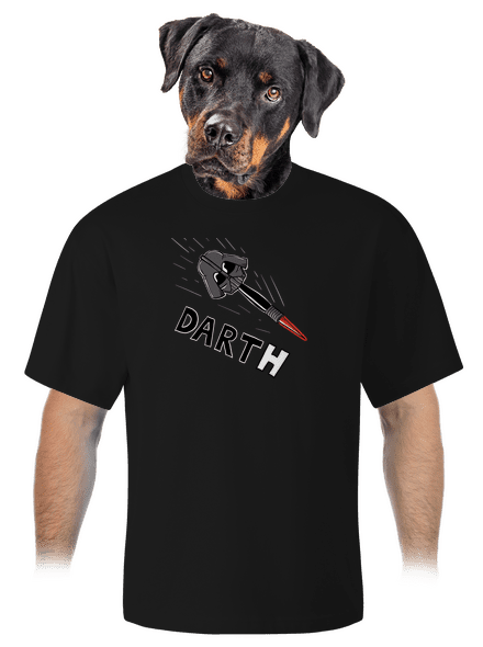 Dart(h) unisex tričko oversized Black