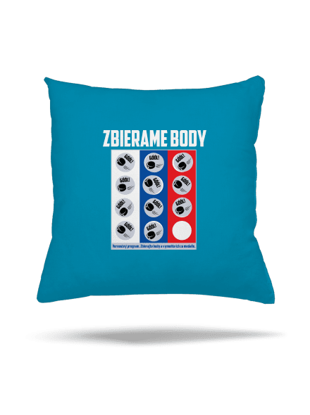 Zbierame body - hokej vankúš Blue Turquoise