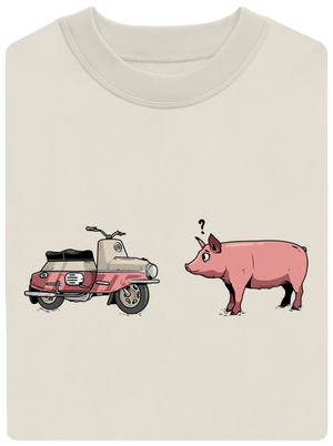 Prasata unisex mikina bez kapucne Off White