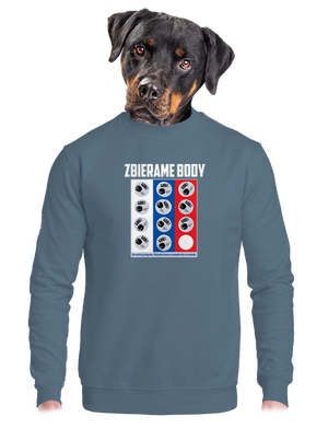 unisex mikina bez kapucne