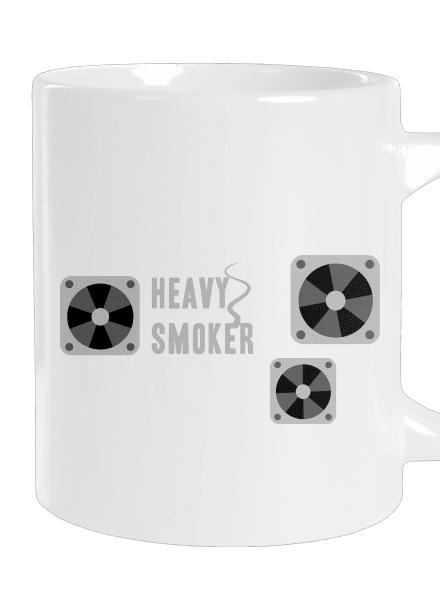 Heavy smoker veľký hrnček White