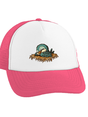 Ranné vtáča spí šiltovka truckerka Fluorescent Pink cap