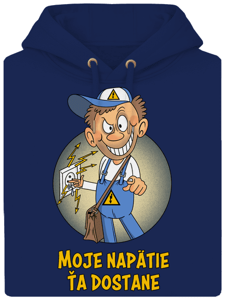 Moje napätie unisex mikina premium Navy