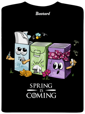 Spring is coming pánske dlhý rukáv Black