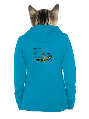 Snail test dámska mikina na zips Blue Atol