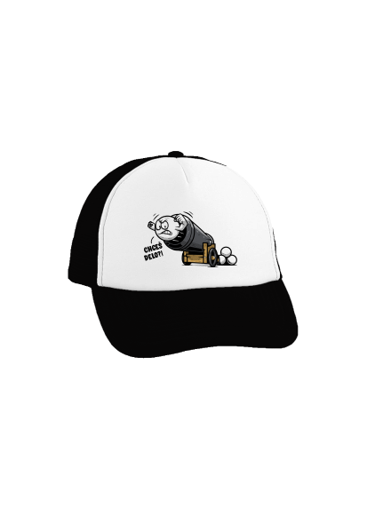 Chceš delo? šiltovka truckerka Black cap