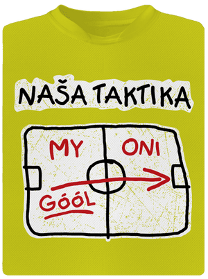 Naša taktika detské športové tričko Neon Yellow