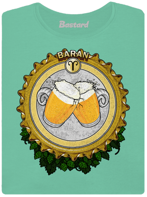 Pivný horoskop: Baran dámske tričko prémium Mint Mal