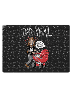 Dad metal puzzle White
