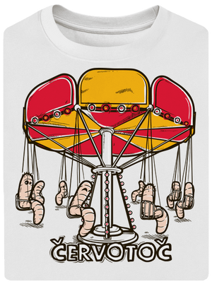 Červotoč unisex tričko oversized White