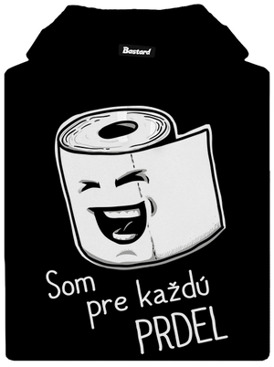 Prdel pánska mikina klokanka Black