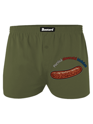 Poctivá buchta a klobása pánske trenky Khaki