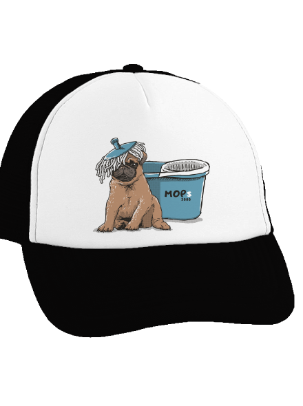 Mops šiltovka truckerka Black cap