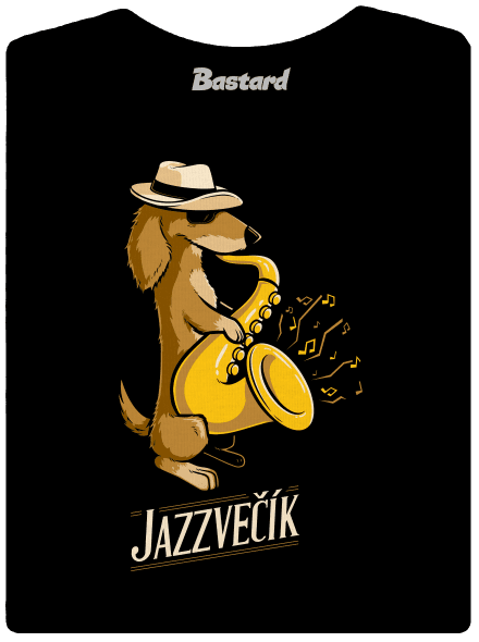 Jazzvečík dámske tričko s lemom Black