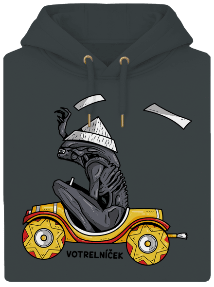 Votrelníček unisex mikina premium Charcoal