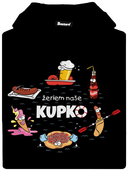 Slovenské kupko pánska mikina klokanka Black