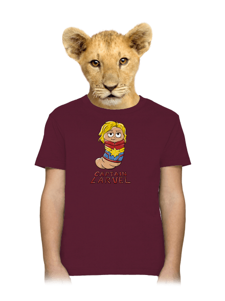 Captain Larvel detské tričko Burgundy
