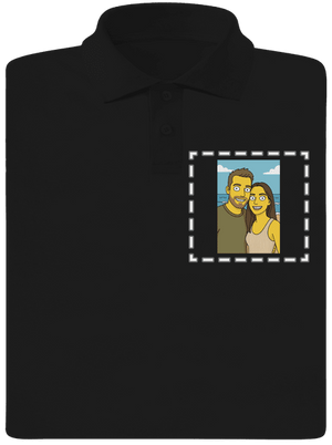 Simpsonovi z vlastnej fotky pánska polokošeľa Black