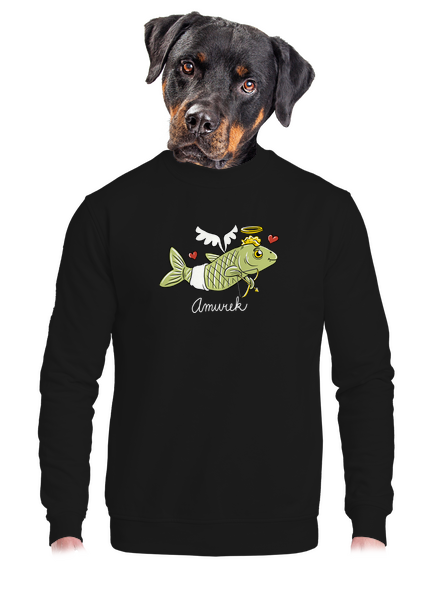 Amurek unisex mikina bez kapucne Black