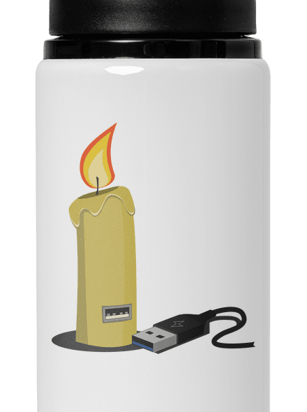 USB sviečka flaša na vodu White
