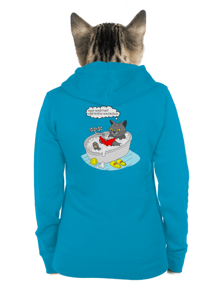 Ako všetkých naštvať dámska mikina na zips Blue Atol