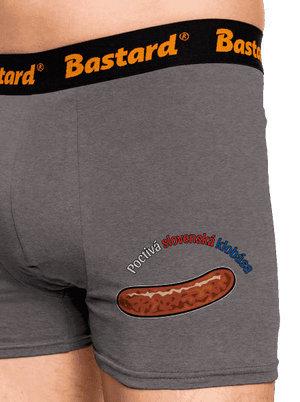 Poctivá buchta a klobása boxerky Gray Melange