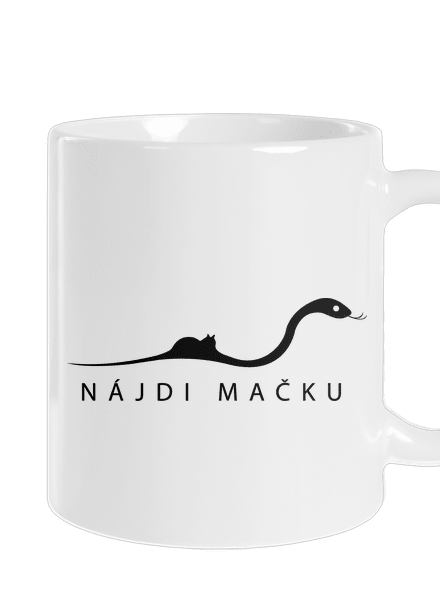 Nájdi mačku klasický hrnček White