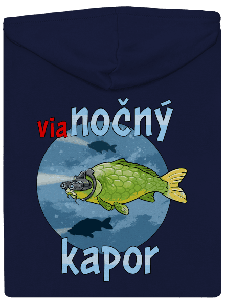 Vianočný kapor pánska mikina na zips Navy
