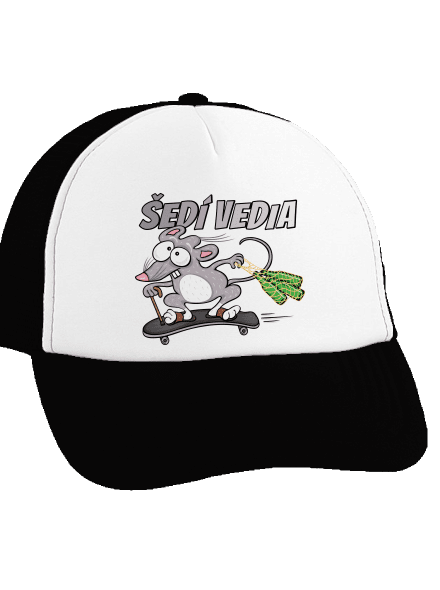 Šedí vedia - myšiak šiltovka truckerka Black cap